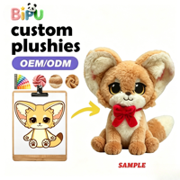 Jouets en peluche personnalisés brodés Cerf Sika, en tissu super doux, rembourrés en coton PP, service OEM, créez votre propre marque 2-4