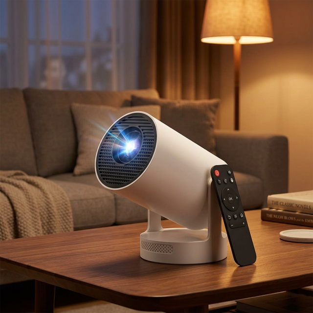 Hot Selling HY300Pro+ Allwinner H726 Android 14 720P 1080P Supported 170 ANSI Lumens 2.4G/5G WiFi Home Theater Mini Projector