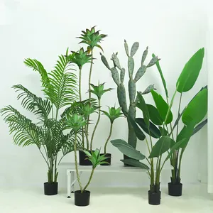 定制批发多品种仿真绿色植物室内装饰塑料植物人工植物