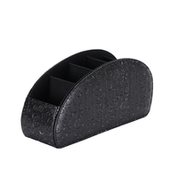 Sac de rangement cosmétique multi-compartiments en cuir PU personnalisé de grande capacité pour salon, canapé, table, accessoires de télévision