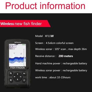 Large <b>Screen</b> Display 200m Long-Range Sonar Fish Finder Waterproof IPX-5 Lithium Battery Sunlight Visual - Product Image 6
