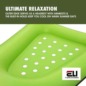 Flotador Inflable para Piscina con Reposacabezas y Asiento Perforado para una Relajación Total - Product Image 4