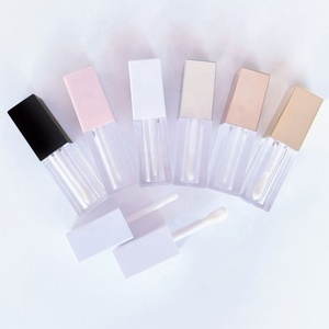 In Stock White Black Gold Silver Cap 5ML Square Lip <b>Gloss</b> Tube Container Custom Logo Lipgloss Tube - Product Image 5