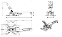 Attache Dropside de remorque Serrure de loquet de fixation Dropside