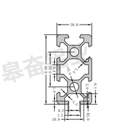 Fournisseur chinois de profilés en aluminium extrudé série 20, rail en V, rail en T, 2020, 2040