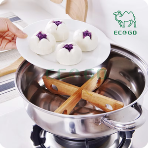 Tapis en bambou résistant à la chaleur de dessous de plat en bambou avec la conception compacte pliante de croix antidérapante - Product Image 4