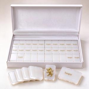 Ensemble de Mahjong américain gravé en couleur de 160 pièces, tuiles de Mahjong de style occidental professionnelles pour les jeux de club social - Product Image 6
