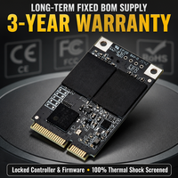 SSD MSATA SATA III MLC de qualité industrielle, format MO-300A, mode basse consommation DEVSLP pour les appareils embarqués de calcul en périphérie miniatures