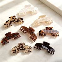 Ume Wholesale Pinces à cheveux en acrylique de 10,5 cm avec logo personnalisé, à découpe, pour casquettes de baseball et queues de cheval, pour revendeurs