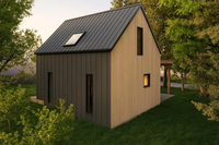 Nouvelle cabane en bois conçue La petite maison préfabriquée portable est une micro-résidence étanche et une maison mobile