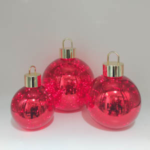 <span class=keywords><strong>Bolas</strong></span> de adornos navideños iluminadas de vidrio grande de gran tamaño transparente Bola de cristal grande con luces Led - Product Image 2