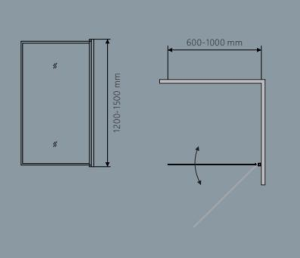 Puerta de Baño Pivotante de Vidrio Templado de Alta Calidad Exceed 2025 con Marco de Diseño Rectangular para Uso <span class=keywords><strong>en</strong></span> Hoteles, <span class=keywords><strong>Mampara</strong></span> para <span class=keywords><strong>Bañera</strong></span> y Ducha - Product Image 3