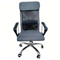 Chaise de bureau en tissu maillé à dossier haut avec appui-tête, base chromée, pivotante, pour ordinateur, vente en gros d'usine, Sillas De Oficina