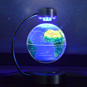 140mm avec éclairage magnétique flottant rotatif carte du monde Globe géographie éducation ressources pédagogiques cadeau - Product Image 6