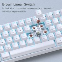 Teclado Mecánico para Juegos de 61 Teclas con Anti-Ghosting, Nuevo, para Computadoras Portátiles y PC con Windows
