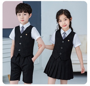Ensemble gilet et short d'été pour garçons et filles, vêtements pour bébés et enfants, tenue de cérémonie d'anniversaire et de mariage, jupe, <span class=keywords><strong>costume</strong></span> pour enfants - Product Image 2