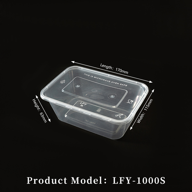 Microwave Safe Reusable Meal Prep and Takeout Plastic Food Containers with Lids in a 28oz Lunch Box Size