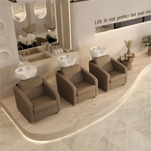 Unidad de Lavacabezas de Lujo Marrón Cama Silla para Lavar Cabello Tazón de Champú Silla de Champú Profesional para Salón - Product Image 2