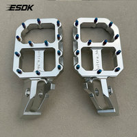 Repose-pieds pour Surron Ultra Bee & LBX Wide, pédales antidérapantes, broches remplaçables, pièces de moto tout-terrain personnalisées DIY, noir argent