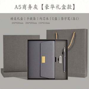 2023 Luxury Fashion Notebook <b>Box</b> Gift Set Custom Logo Silk Screen Printed Paper Material High-end Business Office Notepad - Product Image 4