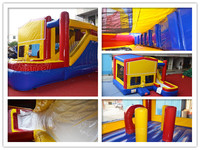 Château gonflable commercial, combo gonflable, châteaux gonflables avec toboggan, structures gonflables pour l'extérieur
