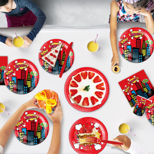 The <span class=keywords><strong>Avengers</strong></span> Thème Fête d'<span class=keywords><strong>anniversaire</strong></span> Vaisselle <span class=keywords><strong>Décoration</strong></span> Fournitures de fête Assiettes League Superhero Movie - Product Image 6