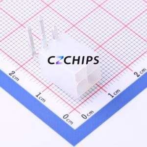 HC-5557-2*2AW Wire-to-Board Pin Header Bent Lead Through Hole,P=4.2mm Connector 2x2P 4.2mm Right Angle Insert Mini-Fit (MX 4.2) - Product Image 1