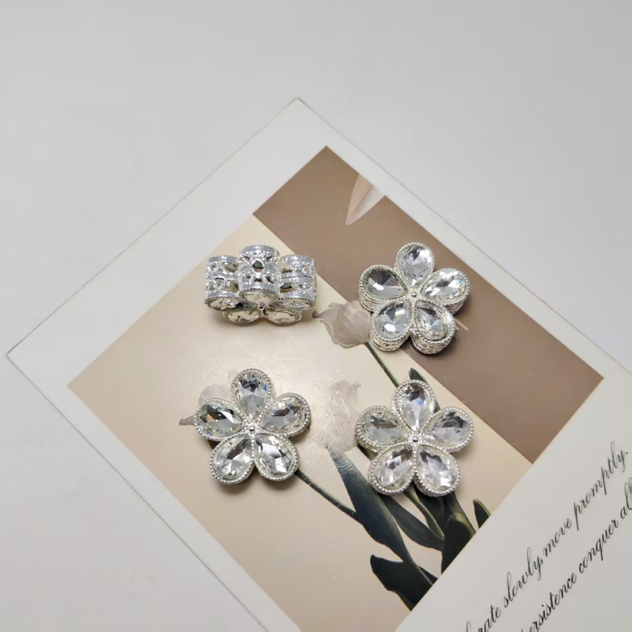Plaqué argent - Diamant blanc translucide