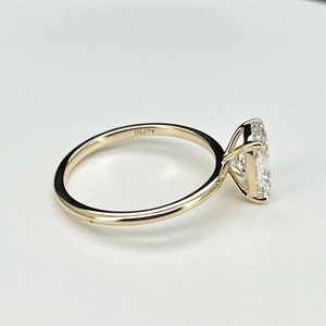 HQ Gems IGI CVD Diamante <span class=keywords><strong>18K</strong></span> Ouro Amarelo D VS1 2 Carat Lab Diamante Almofada Anel De Noivado - Product Image 4