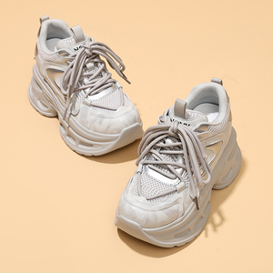 Nouvelles baskets lacées pour femmes Collection Printemps-Été 2026 Rehaussantes à semelle épaisse Décontractées Polyvalentes Tendance Respirantes - Product Image 6