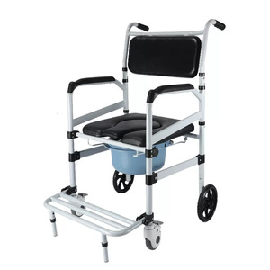 Chaise de toilette pliante portable OEM avec siège et seau pour utilisation en salle de bain - Product Image 1