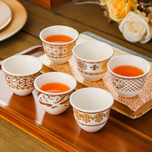ชุดถ้วยเซรามิคลายดอกไม้สไตล์โอเรียนทอล สำหรับเป็นของขวัญ - Product Image 1