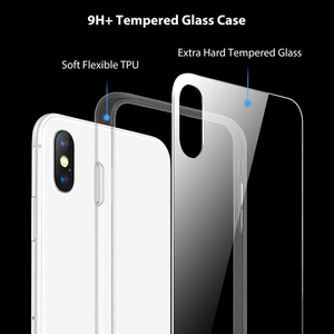 <span class=keywords><strong>Coque</strong></span> de protection en verre trempé TPU + 9H pour <span class=keywords><strong>iPhone</strong></span> <span class=keywords><strong>SE</strong></span> <span class=keywords><strong>2020</strong></span> 7 8 X XR 11 12 13 14 Pro Plus <span class=keywords><strong>Coque</strong></span> arrière souple antichoc - Product Image 2