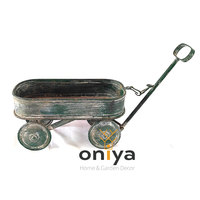 Oniya métal Vintage Pot de fleur fer jardinière près de la fenêtre jardinière autoportante avec bienvenue ferme remorque jardinière pour l'extérieur