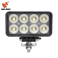 Projecteur de travail LED 32W pour chariot élévateur industriel, faisceau large 4,4 pouces, 2700LM, étanche IP67, 9-32V, câblage nu, revêtement poudré