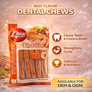 High Protein Chicken Beef Milk Flavor Dental Chew <b>Treats</b> | Teeth Cleaning Pet Snacks, Fresh Breath, Grain Free, OEM Bulk - Product Image 4