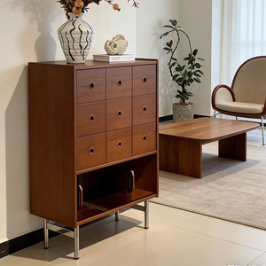 <span class=keywords><strong>Commode</strong></span> à tiroirs <span class=keywords><strong>en</strong></span> bois vintage, buffet, console d'entrée, table de console, meubles nordiques, armoire, organisateur, support haut - Product Image 4