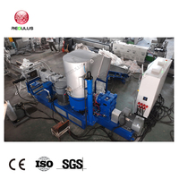 Système de recyclage de film LLDPE certifié CE, compresseur monophasé, ligne de granulation verticale à anneau d'eau avec découpe de granulés