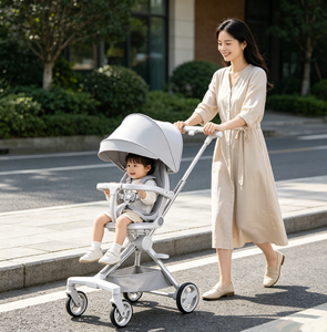 Carrito <span class=keywords><strong>de</strong></span> Bebé Todoterreno Plegable y Portátil JXB Personalizable con <span class=keywords><strong>Silla</strong></span> <span class=keywords><strong>Giratoria</strong></span> Bidireccional - Product Image 1