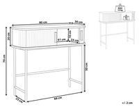 Offre Spéciale entrée de couloir du milieu du siècle moderne arrondie portes coulissantes en bambou massif Table console en bois avec pied en fer