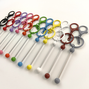 Personnalisé perlé 16 couleurs fermoir porte-clés bricolage perles de silicone bijoux artisanat perles porte-clés barres pour Halloween cadeau de noël - Product Image 3