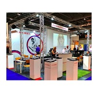 Sistema de Stand de Exhibición Modular para Ferias Comerciales Truss 3X3X3M - Estructura Truss F34 con Esquinas de Bloqueo Universal