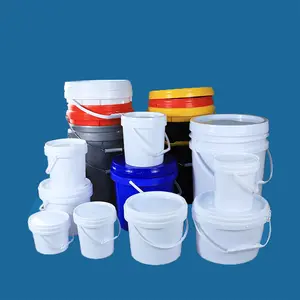 Food Grade 1l 2,5l 2l 3l 4l 5l 10l 18l 20l 5 Gallon Plastic Emmers Met Handvat En Deksel Plastic Emmer