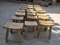 Tabourets de salon antiques chinois Vintage tabourets de pied de bar en bois d'orme recyclés rustiques récupérés
