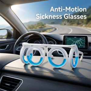 Lunettes anti-mal des transports modernes <span class=keywords><strong>en</strong></span> plastique pour soulager les nausées <span class=keywords><strong>en</strong></span> voiture, <span class=keywords><strong>en</strong></span> bateau ou <span class=keywords><strong>en</strong></span> avion - Product Image 1