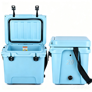 Caixa Térmica Portátil de Plástico Rígido Rotomoldado 20QT para Camping, Praia, Pesca, Leve, Armazenamento de Alimentos para Festas ao Ar Livre - Product Image 1