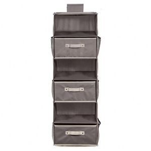 Modern Fabric <b>6</b> Shelf Closet Hanging Organizer Detachable <b>Drawer</b> for Storage Clothes Wardrobe Organization - Product Image 1
