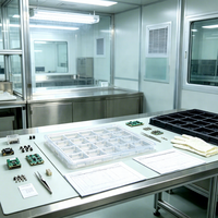 Plateau de transport et d'isolation anti-poussière pour plaquettes semi-conductrices et composants industriels, moulé en masse sur mesure