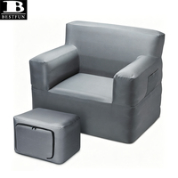 Fauteuil gonflable confortable avec repose-pieds et pompe intégrée, canapé gonflable 1000D Ripstop, ensemble de canapé simple pour le camping en plein air et le jardin