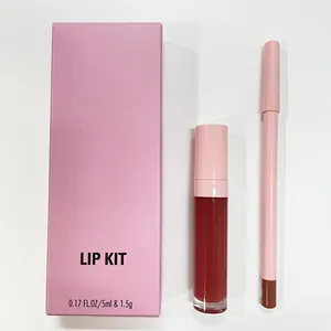 DIY Farben hoch pigmentierte Creme Lip Liner matt flüssigen Lippenstift Kit mit Private Label